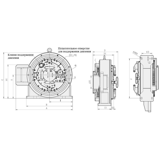Большое фото товара - JQ280-2+2, Четырехкулачковый Специальный патрон для станка лазерной резки, P212. Вариант №2